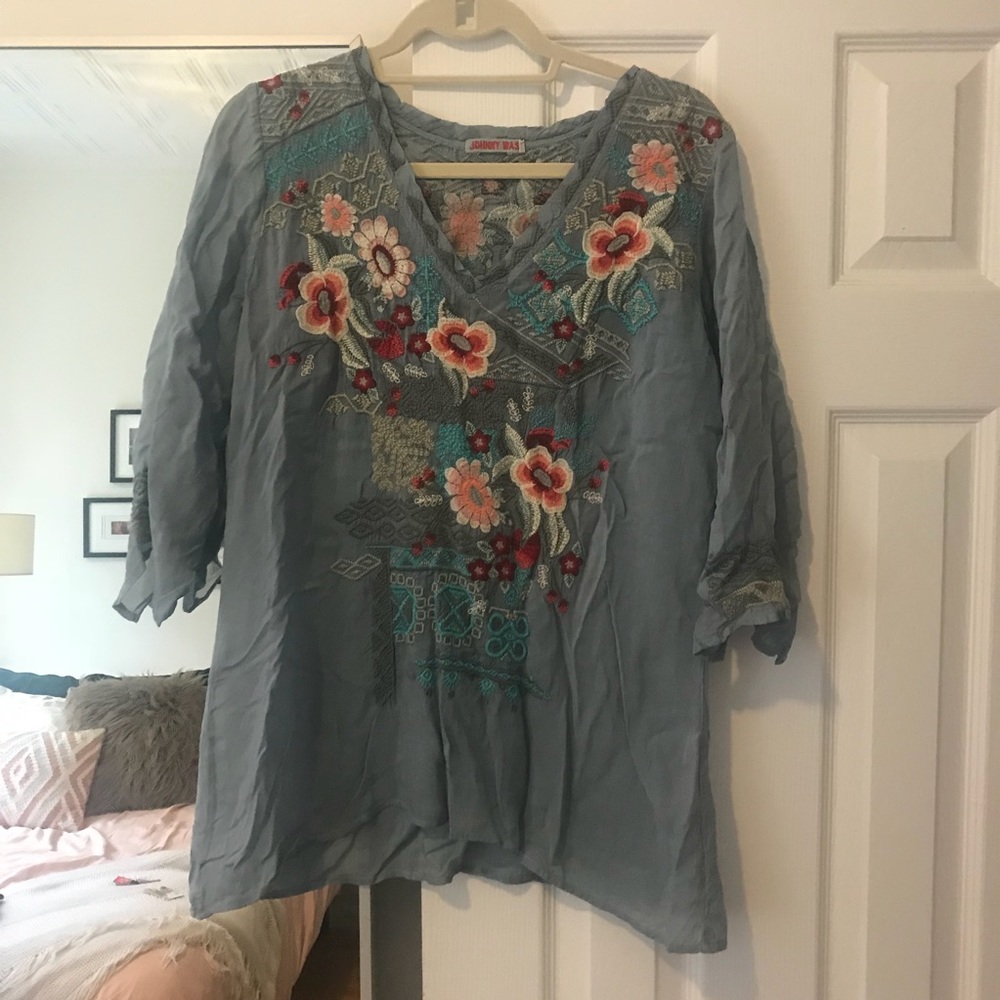 Johnny Was embroidered top